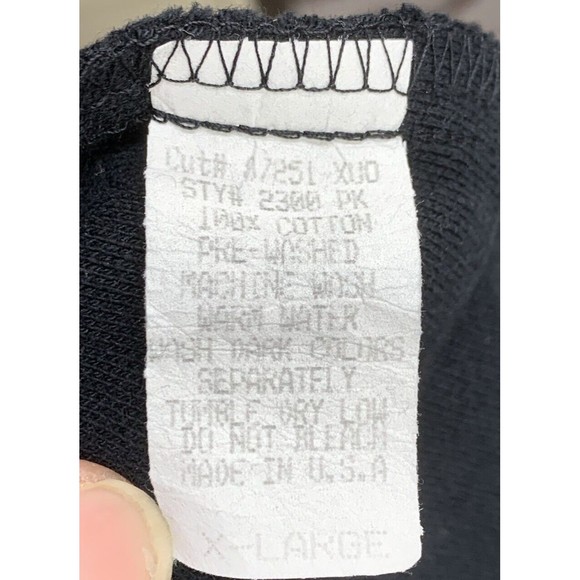 VTG Akwa Classic Polo Shirt 1/4 Button Navy Men's Size XL Workwear Company Logo - Picture 9 of 10